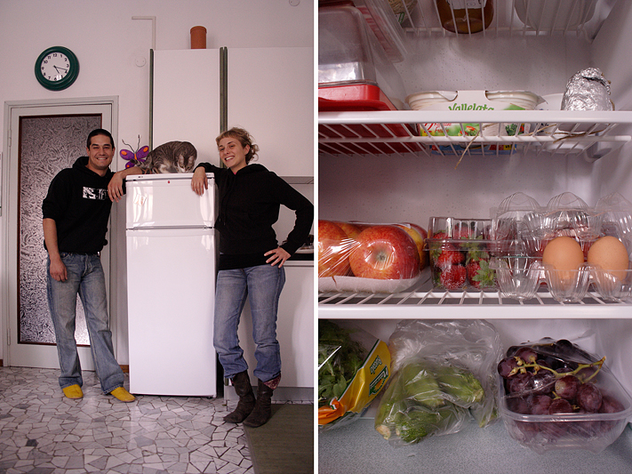 © Ambra Zeni, 2007, Milano, Famiglia che vai Frigo che trovi - Viola e Daniele - COPPIA CONVIVENTE